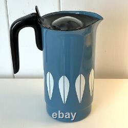RARE Vintage CATHRINEHOLM Norway Blue Lotus Coffee Perkolator Jug Water Pitcher
