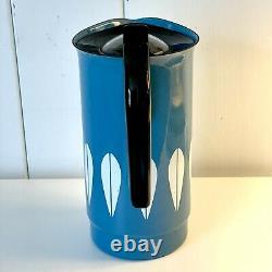 RARE Vintage CATHRINEHOLM Norway Blue Lotus Coffee Perkolator Jug Water Pitcher