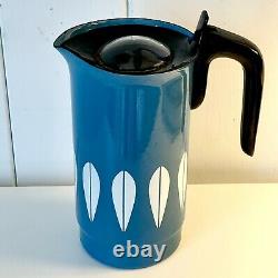 RARE Vintage CATHRINEHOLM Norway Blue Lotus Coffee Perkolator Jug Water Pitcher