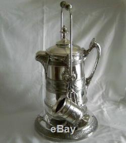 REED & BARTON Silver plate Tilting ICE Water Pitcher VERMONT PRESENTATION SET