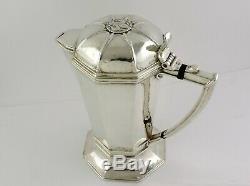 Ramsden & Carr SILVER FLAGON London 1908 Beer Jug, Wine Ewer or Water Pitcher