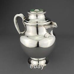 Rare Antique Gorham Solid Sterling Silver / Jade. Water Lemonade Jug /Pitcher