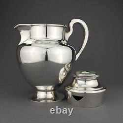 Rare Antique Gorham Solid Sterling Silver / Jade. Water Lemonade Jug /Pitcher