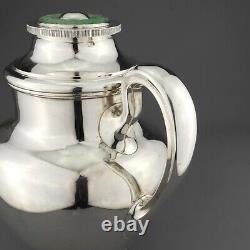 Rare Antique Gorham Solid Sterling Silver / Jade. Water Lemonade Jug /Pitcher