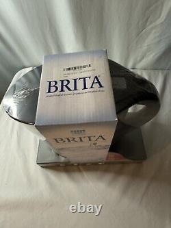 Rare Brita Red Stainless Steel Water Pitcher Filtration System New 8 Cups