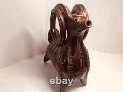 Rare Figure! Ceramic Pitcher Figure Sheep, For Water, Oposhnya Ukraine 70-80s