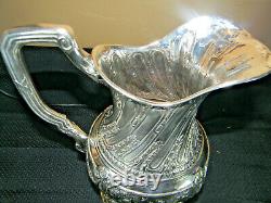 Rare German 800 Silver Fancy Over The Top Repousse Cherubs 10 Water Pitcher