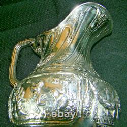 Rare German 800 Silver Fancy Over The Top Repousse Cherubs 10 Water Pitcher