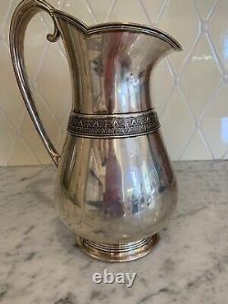 Rare Gorham circa 1878 Neoclassical Large Sterling Water Pitcher, 29 Troy oz