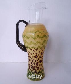 Rare KJELL ENGMAN for KOSTA BODA Can Can Rio ZIG ZAG PITCHER water jug vase WOW