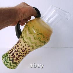 Rare KJELL ENGMAN for KOSTA BODA Can Can Rio ZIG ZAG PITCHER water jug vase WOW