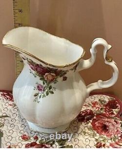 Rare Royal Albert China England Old Country Roses Water Pitcher Serving Ewer Jug