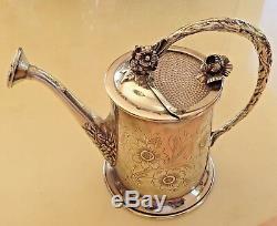 Rare Sterling Silver Centerpiece Flowers Watering Can & Pitcher