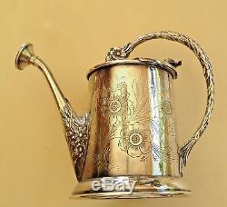 Rare Sterling Silver Centerpiece Flowers Watering Can & Pitcher