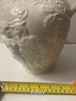 Rare/Unique 10 Figural Medieval Renaissance Majolica Water Jug Pitcher withCouple