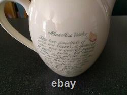 Rare Villeroy & Boch Florea Water Jug Pitcher Germany House & Garden Collection