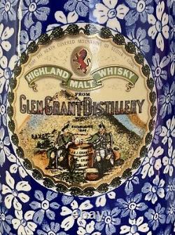 Rare Vtg Calico Glen Grant Distillery Whisky Water Pitcher Pub Jug Staffordshire