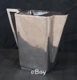 Rare William Van Erp Sterling Silver Hammered Arts & Craft Water Pitcher 44 Oz