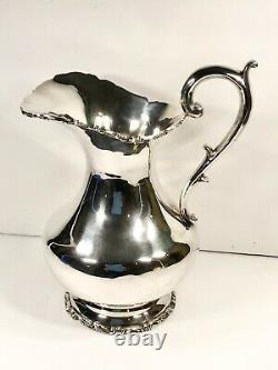 Rare Zurita Mexican Sterling Silver Hand Hammered Water Pitcher Fully Marked