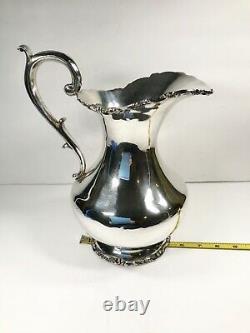 Rare Zurita Mexican Sterling Silver Hand Hammered Water Pitcher Fully Marked