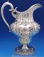 Redlich Sterling Silver Water Pitcher Repoussed Flowers #1130 10 1/4 (#8392)