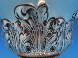 Redlich Sterling Silver Water Pitcher Repoussed Flowers #1130 10 1/4 (#8392)