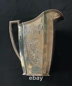 Reed & Barton sterling water pitcher, #687c 3 1/2 Pint, 8 1/2 H