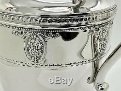 Rose Point By Wallace Sterling Silver Water Pitcher 9 1/2 Tall