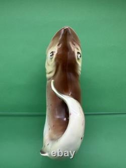 Royal Bayreuth Standing Trout Water Pitcher, c. 1900, 7.75