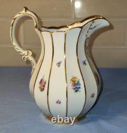 Royal Copenhagen Henriette Jug 444/8526 Rare 7.5 Gold Floral Milk Water Pitcher