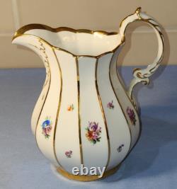 Royal Copenhagen Henriette Jug 444/8526 Rare 7.5 Gold Floral Milk Water Pitcher