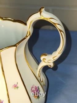 Royal Copenhagen Henriette Jug 444/8526 Rare 7.5 Gold Floral Milk Water Pitcher