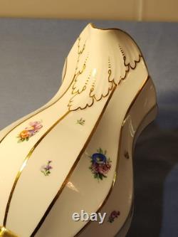 Royal Copenhagen Henriette Jug 444/8526 Rare 7.5 Gold Floral Milk Water Pitcher