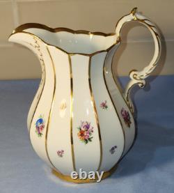 Royal Copenhagen Henriette Jug 444/8526 Rare 7.5 Gold Floral Milk Water Pitcher