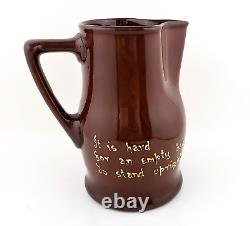 Royal Doulton Kingsware William Hogarth Whiskey Water Motto Pitcher Jug