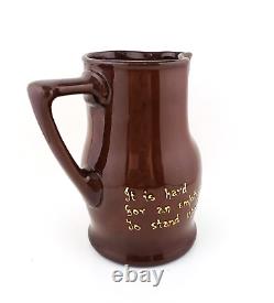 Royal Doulton Kingsware William Hogarth Whiskey Water Motto Pitcher Jug