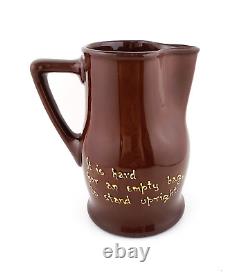 Royal Doulton Kingsware William Hogarth Whiskey Water Motto Pitcher Jug