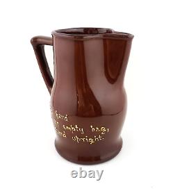 Royal Doulton Kingsware William Hogarth Whiskey Water Motto Pitcher Jug