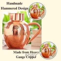 Royal Surahi Design Copper Jug Pitcher, Storage and Serving Water, Healthy