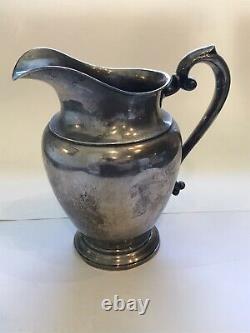 SCRAP or NOT-Sterling Silver Preisner water pitcher-645 grams-dented-tarnished