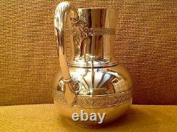 STUNNING RARE c1866 ANTIQUE TIFFANY & CO SILVER 19th CENTURY WATER JUG / PITCHER