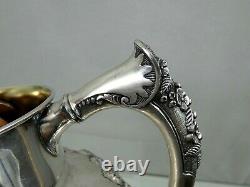 SUPERB ANTIQUE SILVER PLATED REPOUSSE HAND CHASED WATER PITCHER Wilcox Co