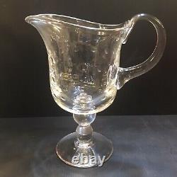 Saint Louis Bubbles Water Pitcher Jug Crystal Original Label Retails $770