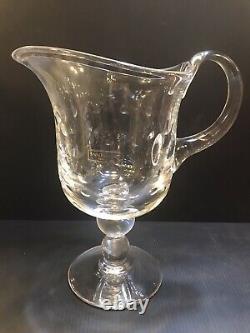 Saint Louis Bubbles Water Pitcher Jug Crystal Original Label Retails $770