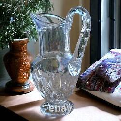 Saint Louis Cristal France Pitcher Jug Art Nouveau Tommy Model 11H Signed