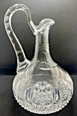 Saint Louis Tommy Pitcher/Water Jug, Hand-Cut Clear Crystal, France, Acid-Marked