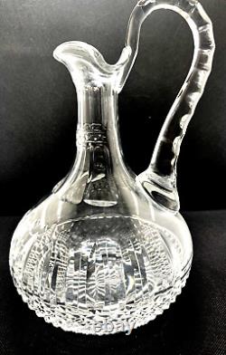 Saint Louis Tommy Pitcher/Water Jug, Hand-Cut Clear Crystal, France, Acid-Marked