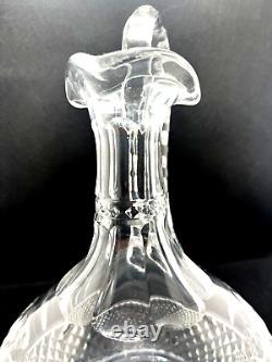 Saint Louis Tommy Pitcher/Water Jug, Hand-Cut Clear Crystal, France, Acid-Marked