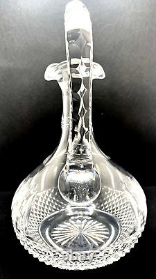 Saint Louis Tommy Pitcher/Water Jug, Hand-Cut Clear Crystal, France, Acid-Marked