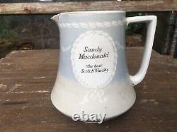 Sandy Macdonald Scotch Whisky Water Pub Jug early Shelley RARE